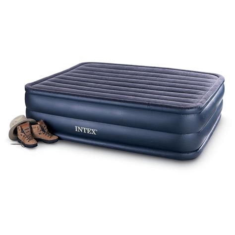 intex airbed with built in pump queen